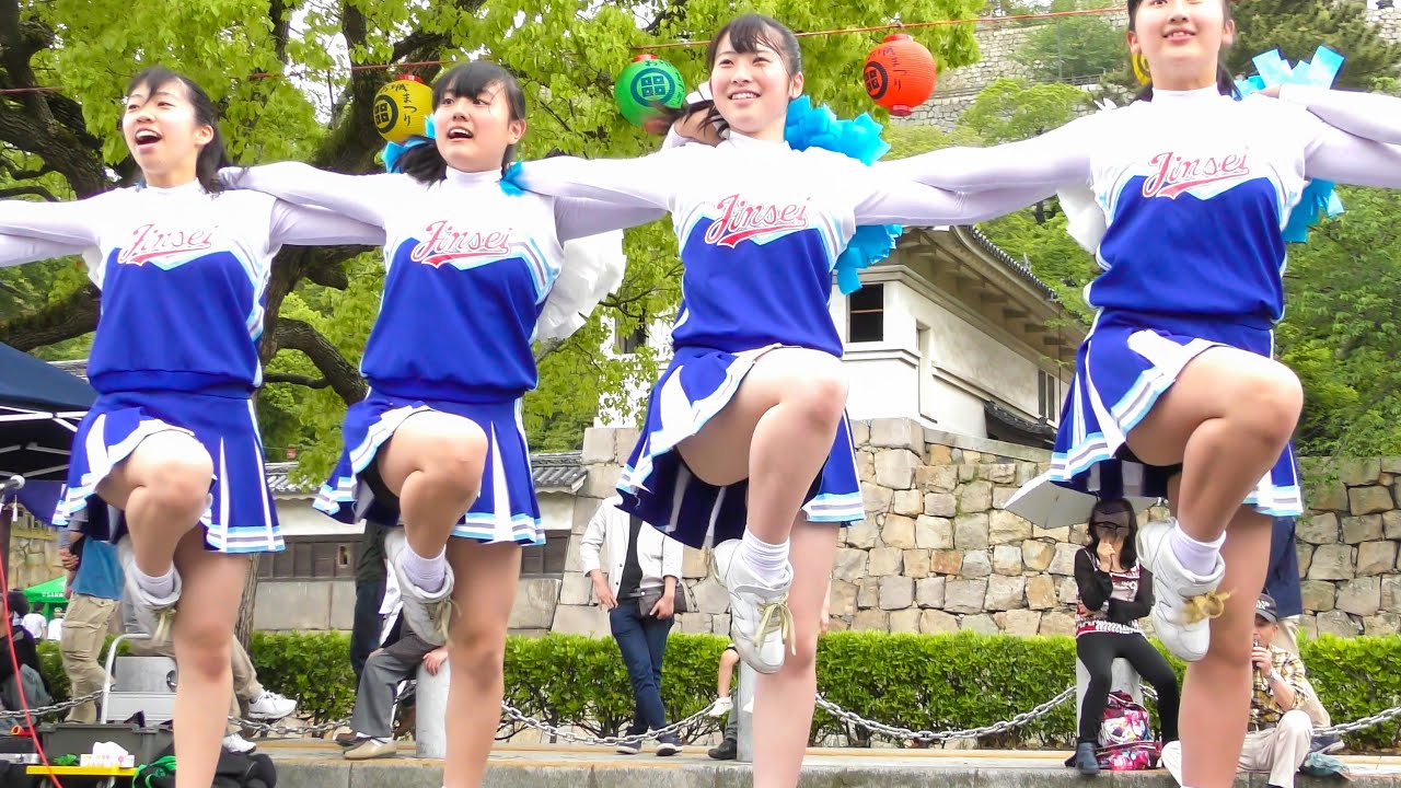 応援団チアリーダー 怒涛の8連続ハイキック Japanese Girls Cheerleader [4K]
