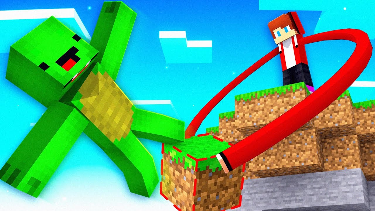 JJ and Mikey survive on THE ONE BLOCK in Minecraft Maizen