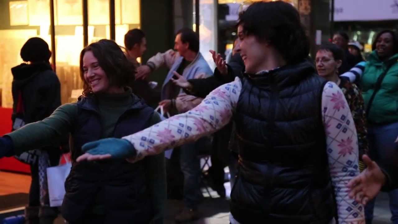Matt and Lauren's Flash Mob Proposal in Bryant Park