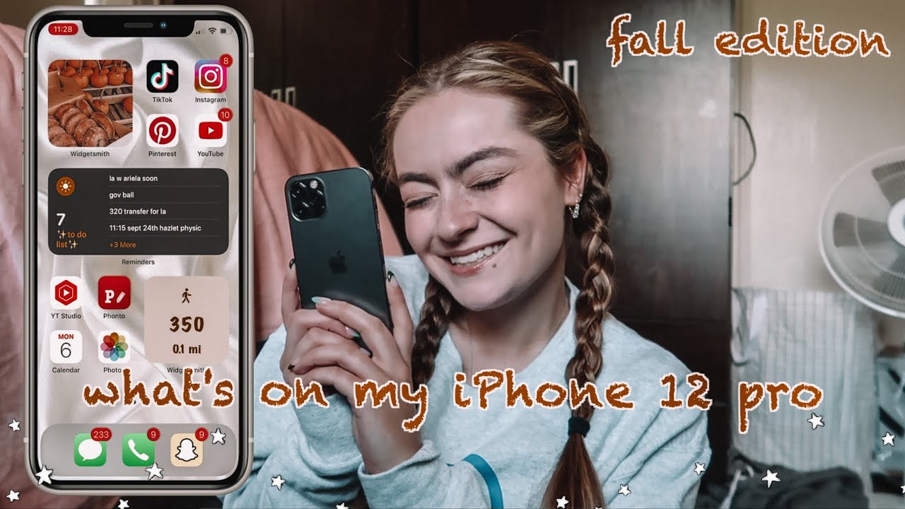 WHATS ON MY IPHONE 12 PRO 2021 FALL EDITION | HOW I CUSTOMIZED MY PHONE FOR FALL USING IOS 14