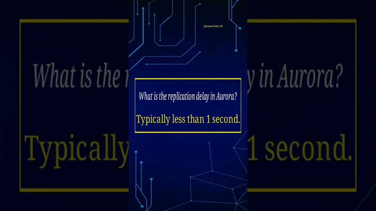 What is the replication delay in Aurora? | Amazon Aurora Explained