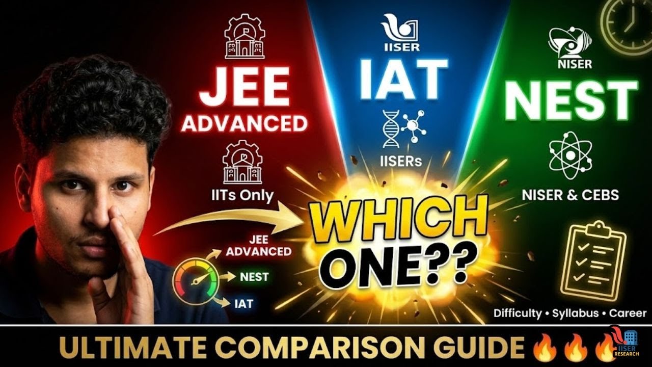 JEE Advanced vs IAT vs NEST: Which Exam is BEST for YOU? (Difficulty, Syllabus & Career)