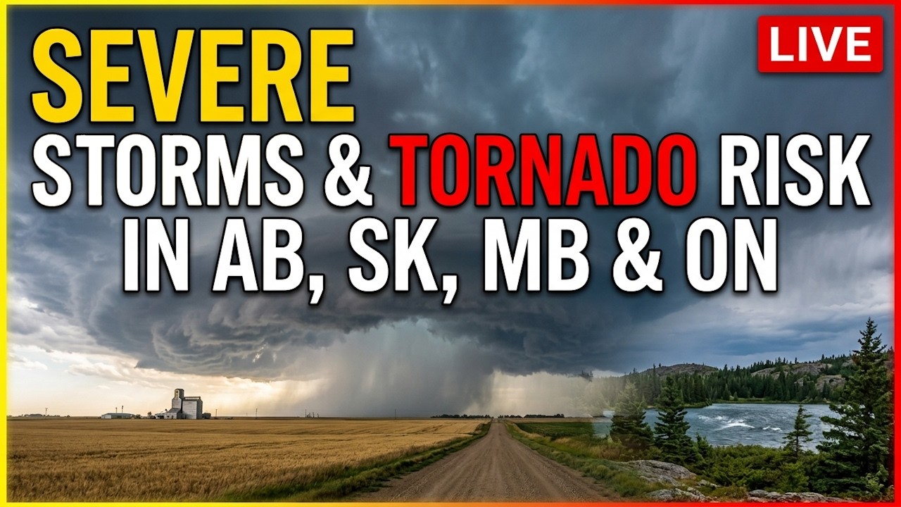 LIVE!! Tracking Severe Storms & Tornado Risk in AB, SK, MB & ON July 27th 2026