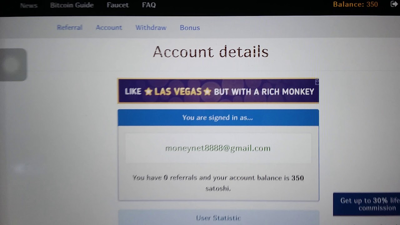 Free 350 Satoshi every hour!
