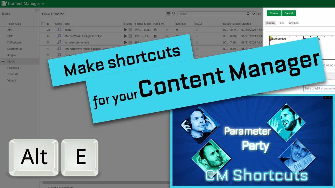 Parameter Party #33 - Make custom shortcuts in Content Manager