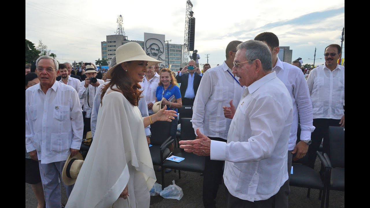 Visita de Cristina Fernández a Cuba. Detrás de cámaras