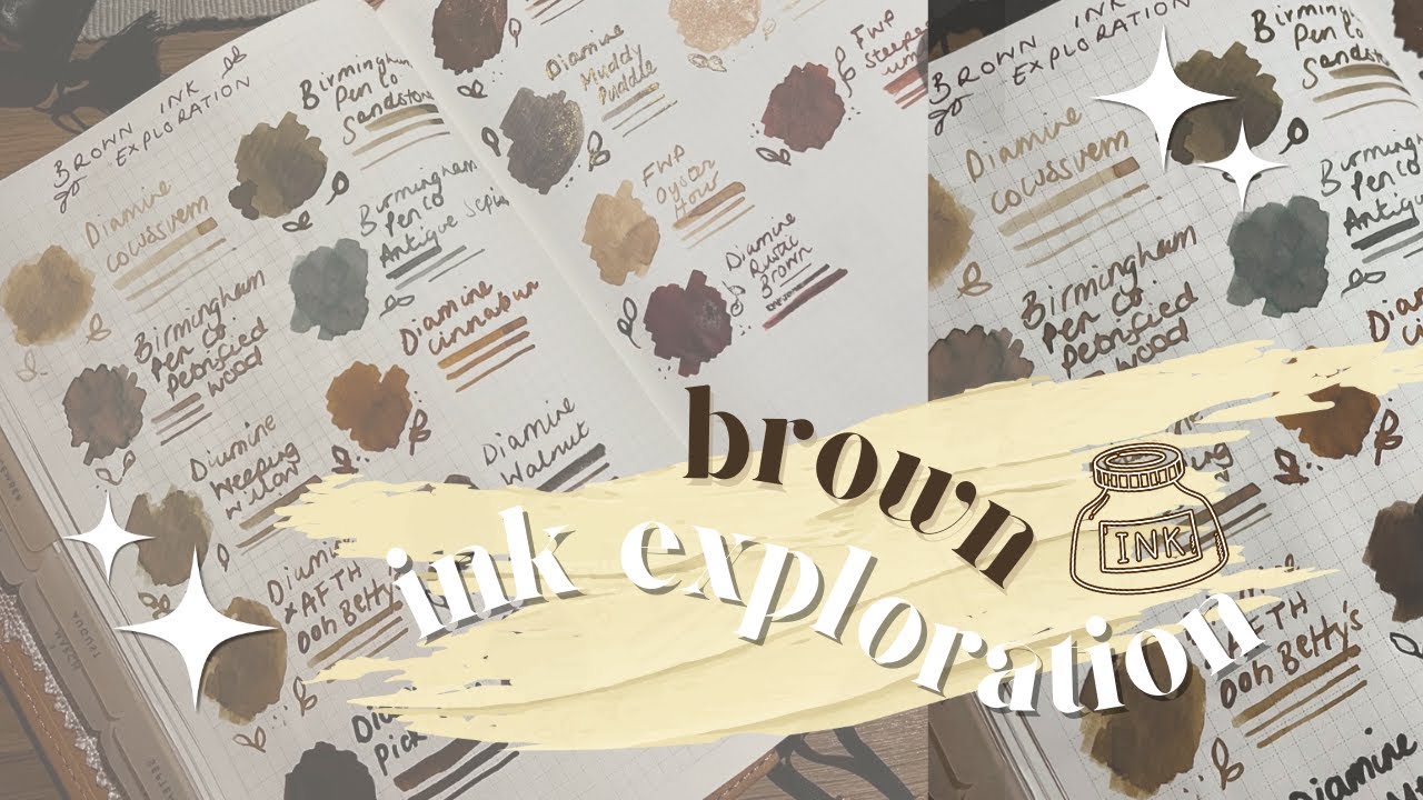 Brown Ink Exploration - Diamine, Ferris Wheel Press, Birmingham Pen Co | MeltingPotPaper