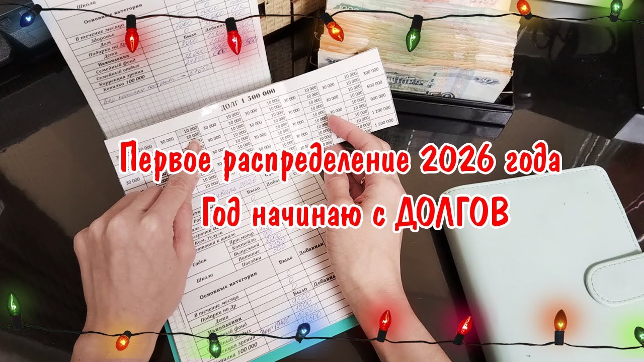 Распределение бюджета по конвертам Январь 2026