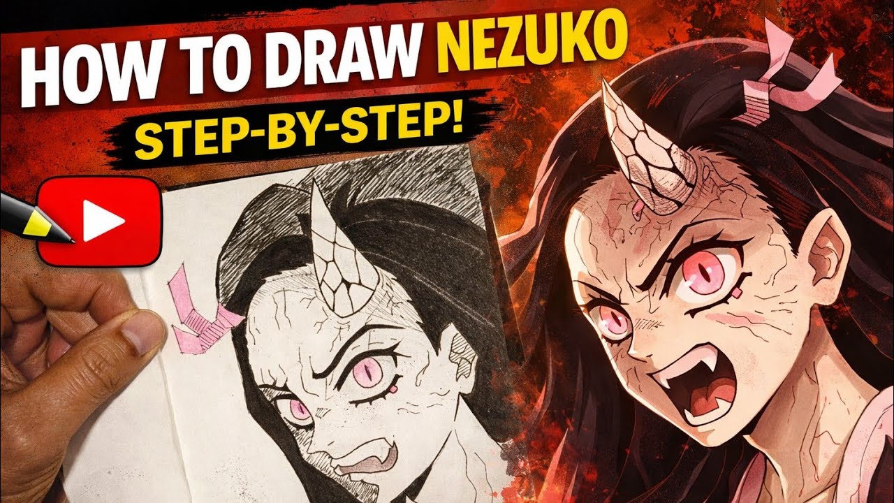 How to draw Nezuko [Tutorial Video]