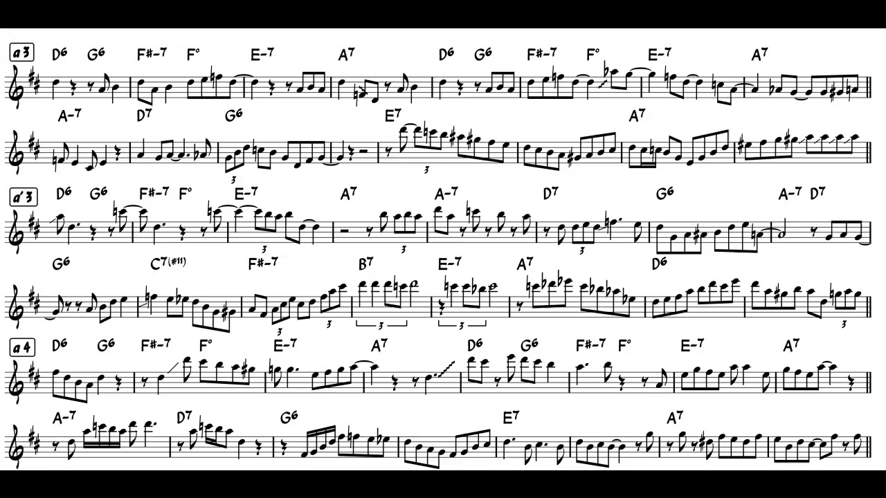 Pennies from heaven Getz Transcription