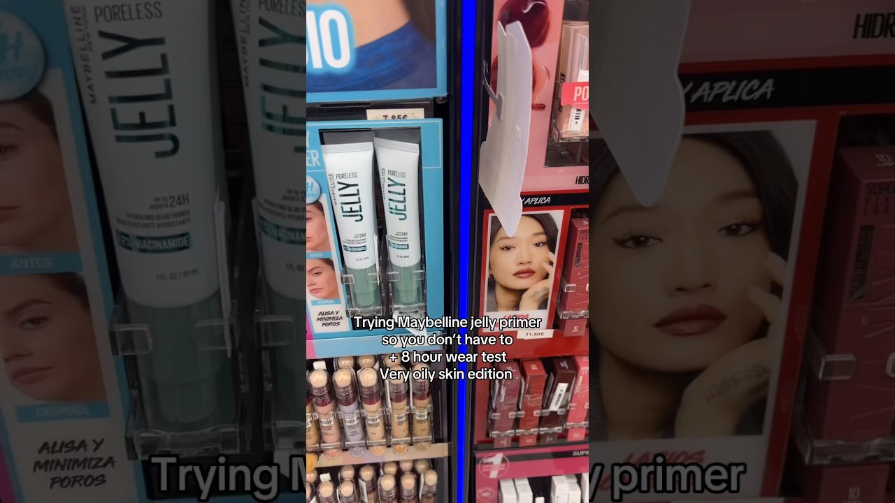 Trying Maybelline jelly primer so you don&rsquo;t have to 🤍 oily skin edition & 8hr wear test