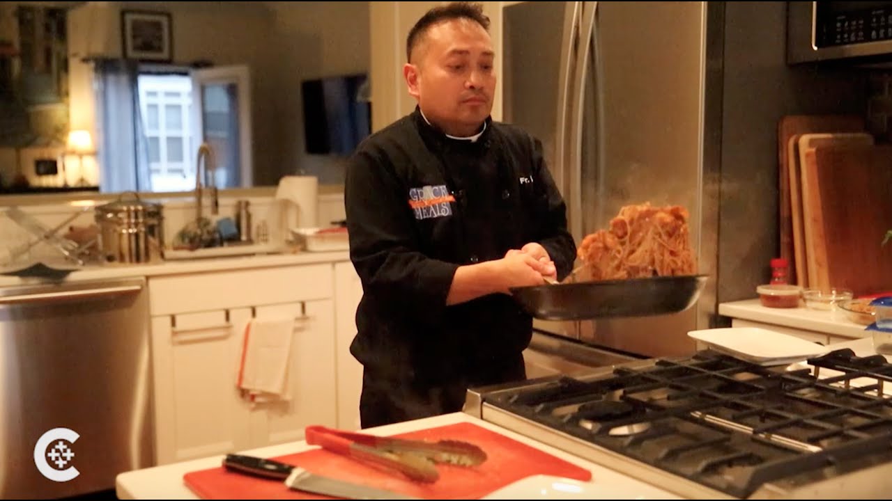 Priest's Lenten meal sizzles