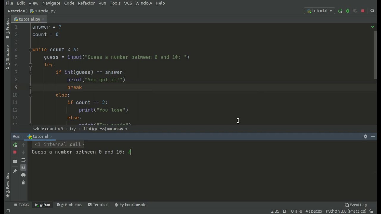 Project Based Python: Numbers Game