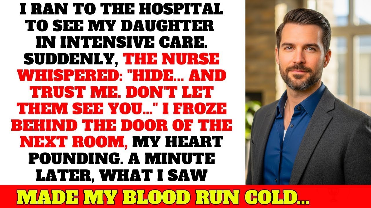 I rushed to hospital for my daughter. A nurse stopped me “Hide & wait” I froze when I realized why