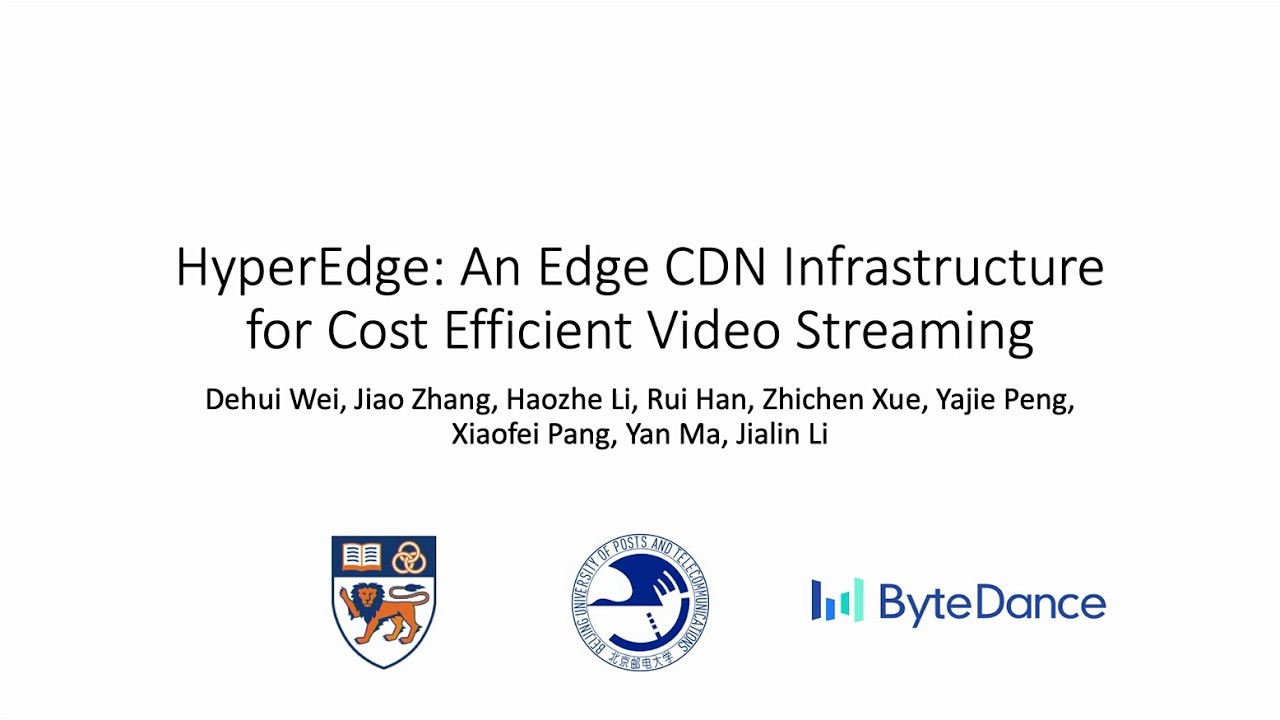 NSDI '26 - HyperEdge: An Edge CDN Infrastructure for Cost Efficient Video Streaming