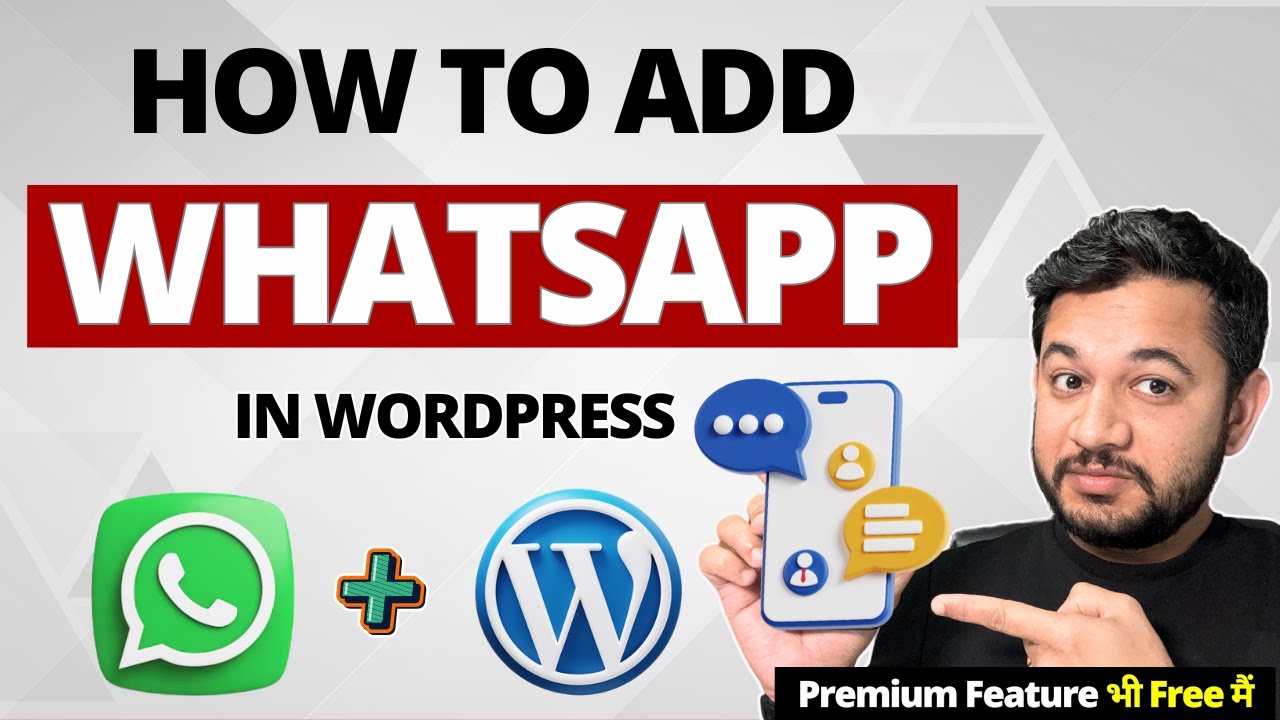 How to Add WhatsApp with Wordpress Website  With Free Plugin