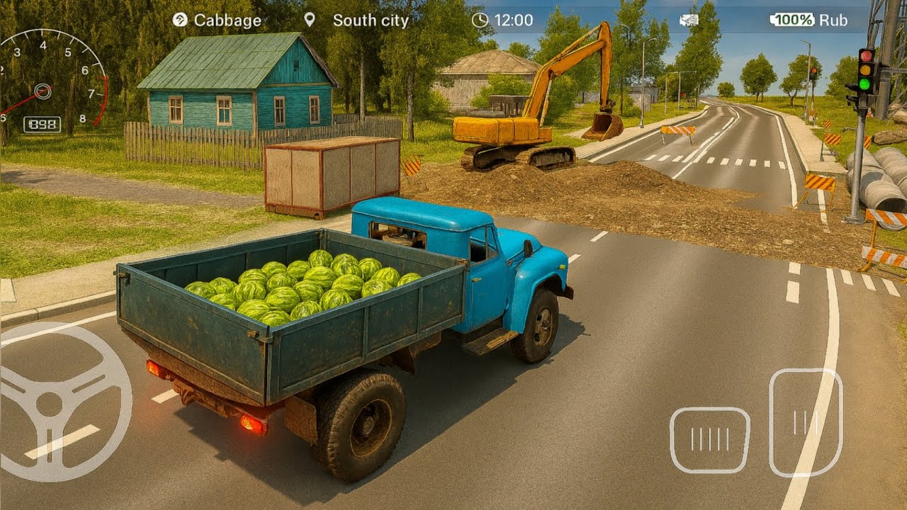 Russian Car Driver ZIL 130 - Vegetables Transportation - Android Gameplay