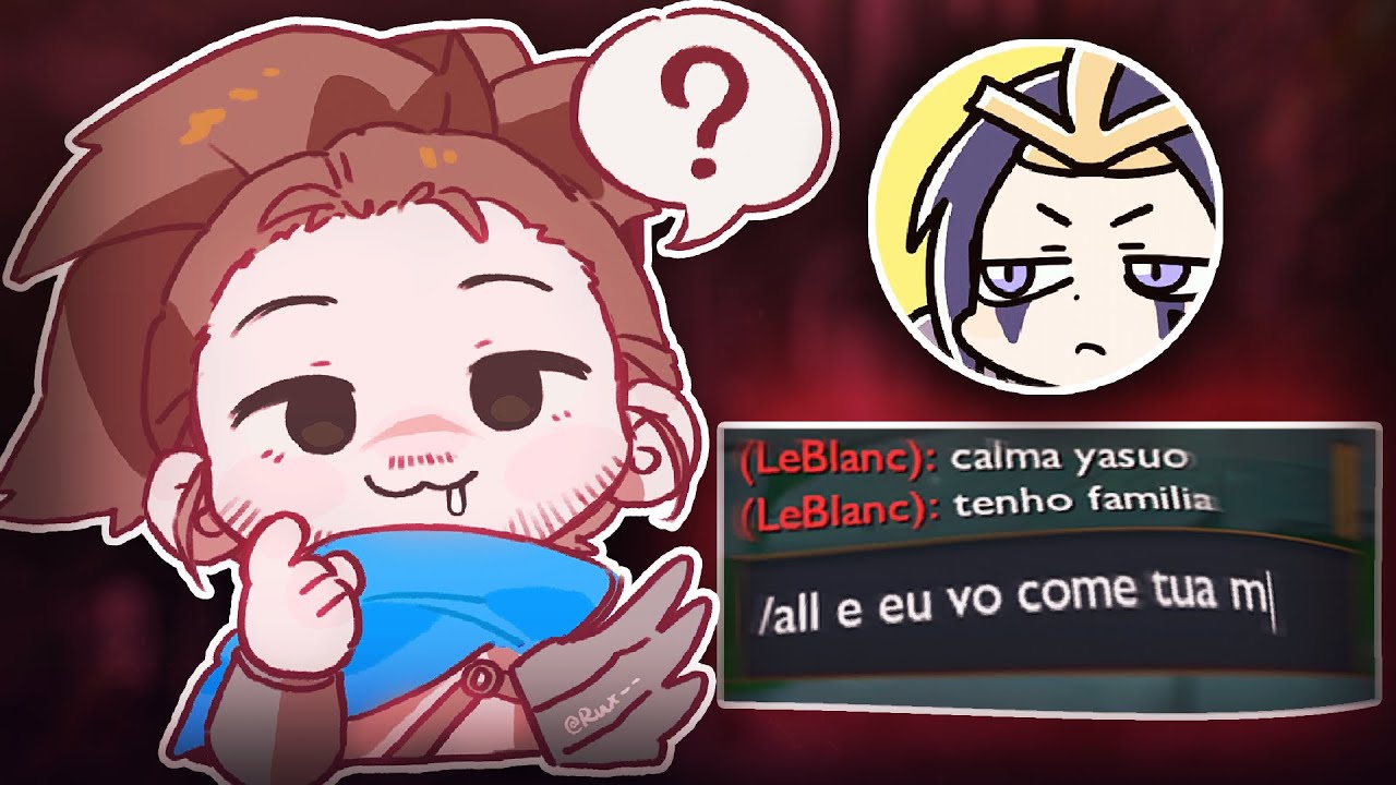 me comportando como o main yasuo de 14 anos que existe dentro de mim