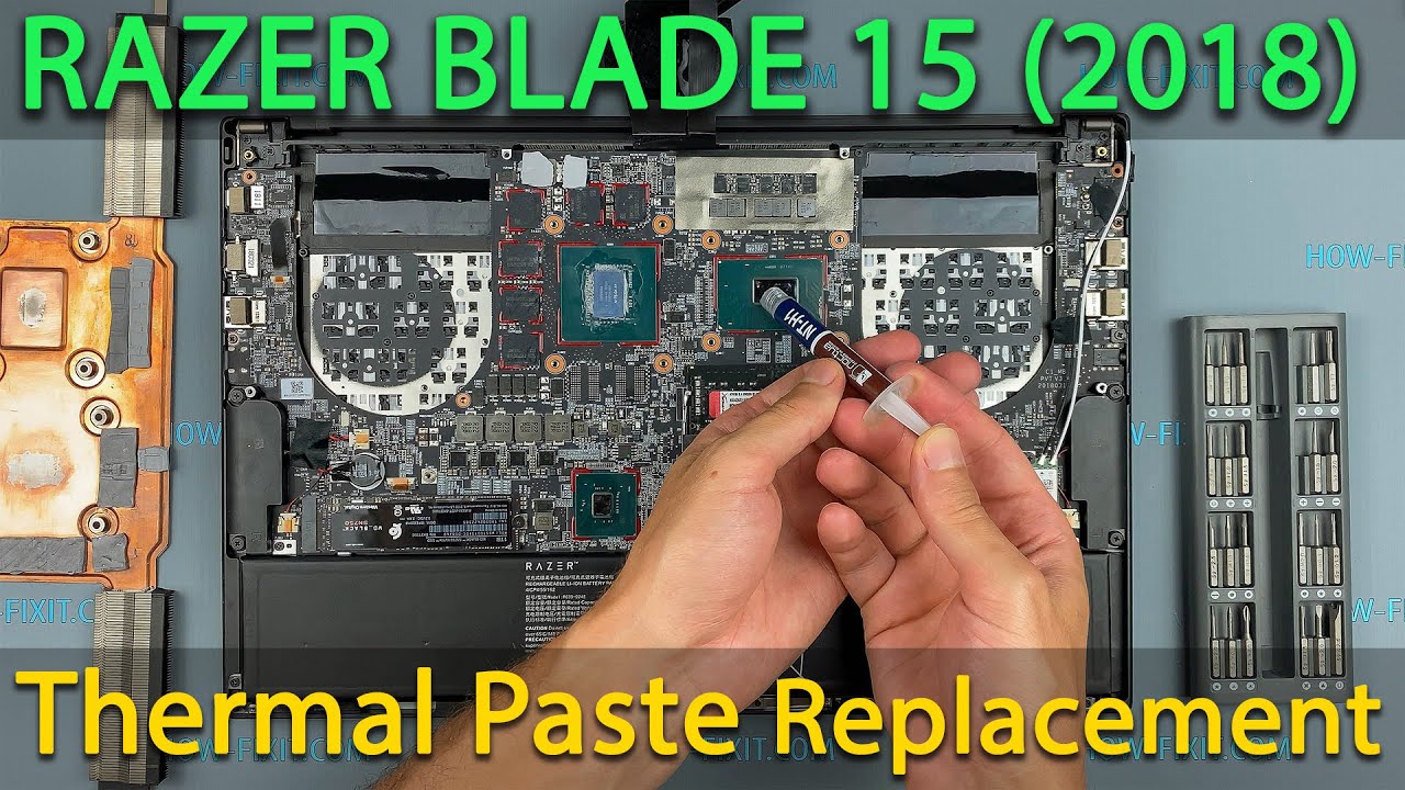 Razer Blade 15 Advanced (2018) Disassembly, fan cleaning and thermal paste replacement