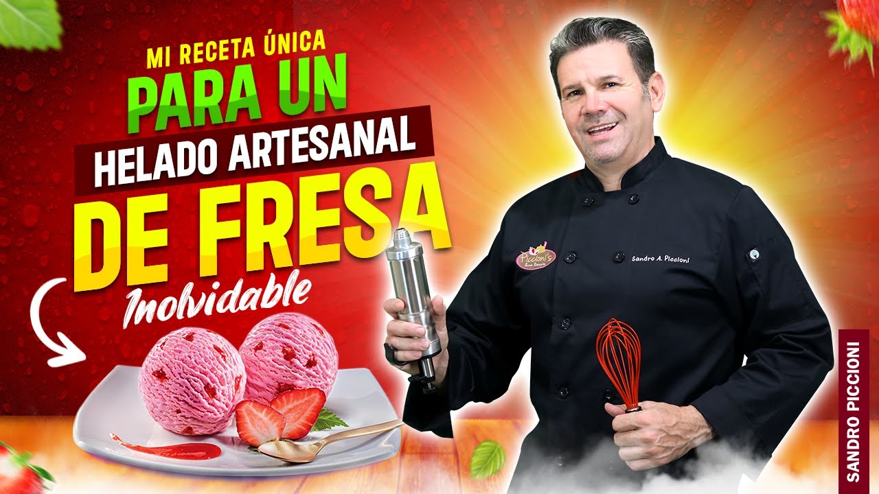 Helado Artesanal de Fresa a la crema, Sandro Piccioni Coaching