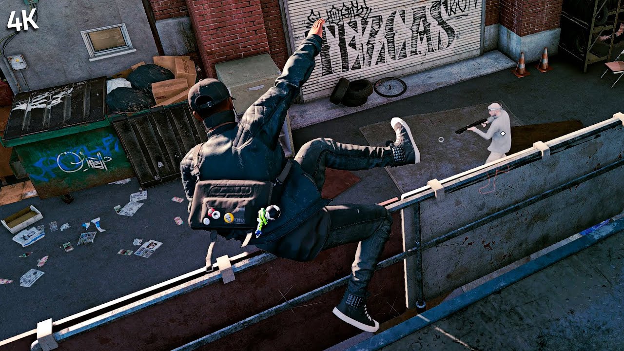 Watch_Dogs 2 | Smooth Parkour & Stealth Kills 1 | No HUD | 4K 60FPS