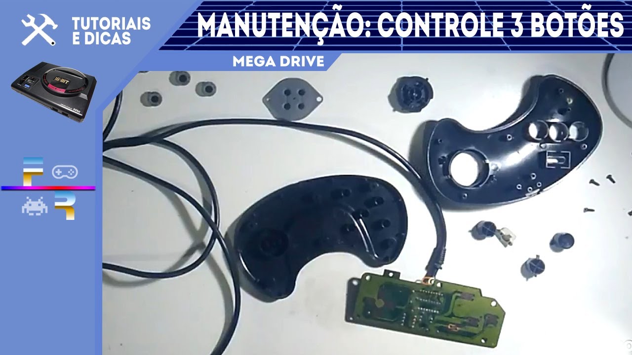 Tutorial: Manutenção do controle de 3 botões do Mega Drive