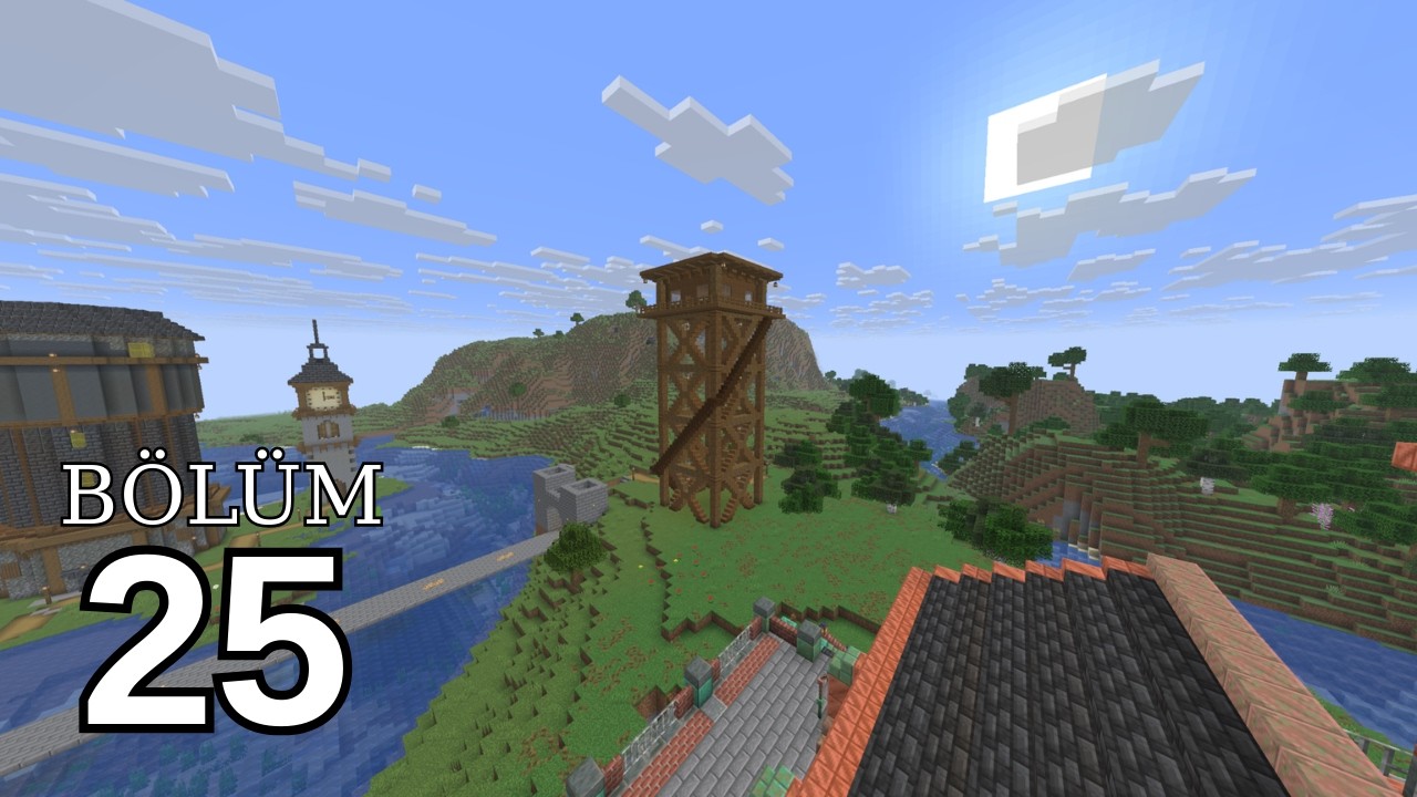 GÖZCÜ KULESİ YAPTIM | MİNECRAFT SURVİVAL BÖLÜM 25
