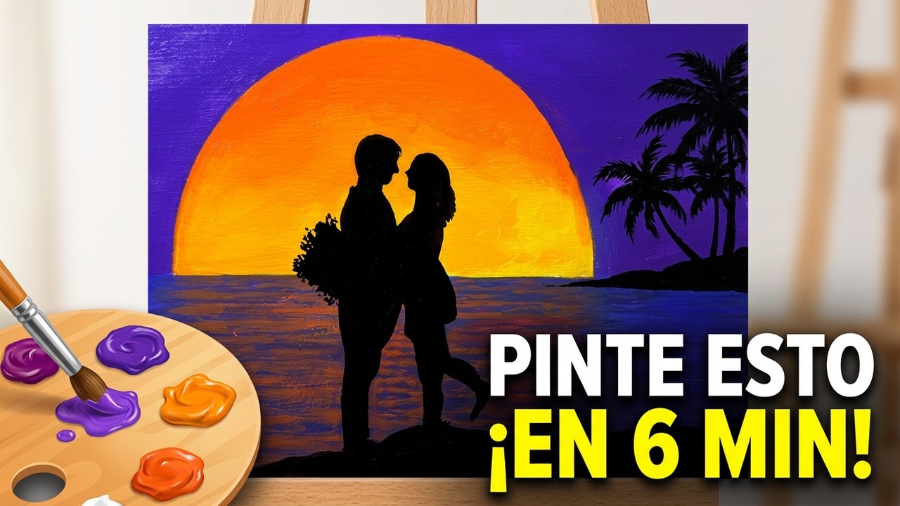 Un Atardecer Mágico: Pintura De Pareja Para San Valentín