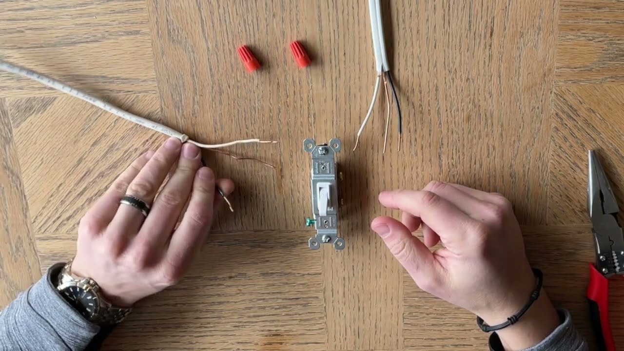 How To Wire A Light Switch Install Standard Single Pole Light Switch - Power At The Switch