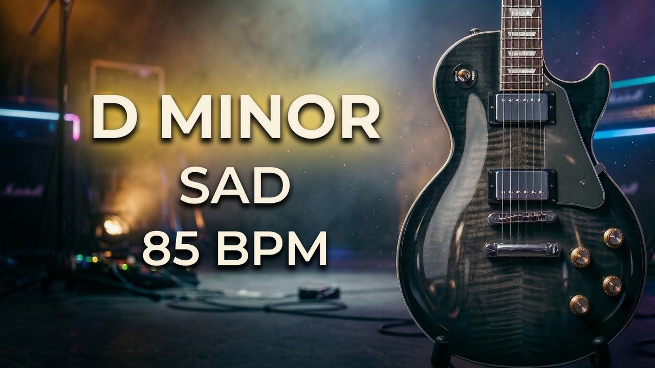 Sad Guitar Backing Track in D Minor | 6/8 | 85 BPM
