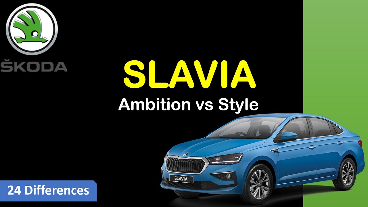 Skoda Slavia Ambition vs Style (2023) | Detailed Comparison | ₹1.9 Lakh Difference | carpediar