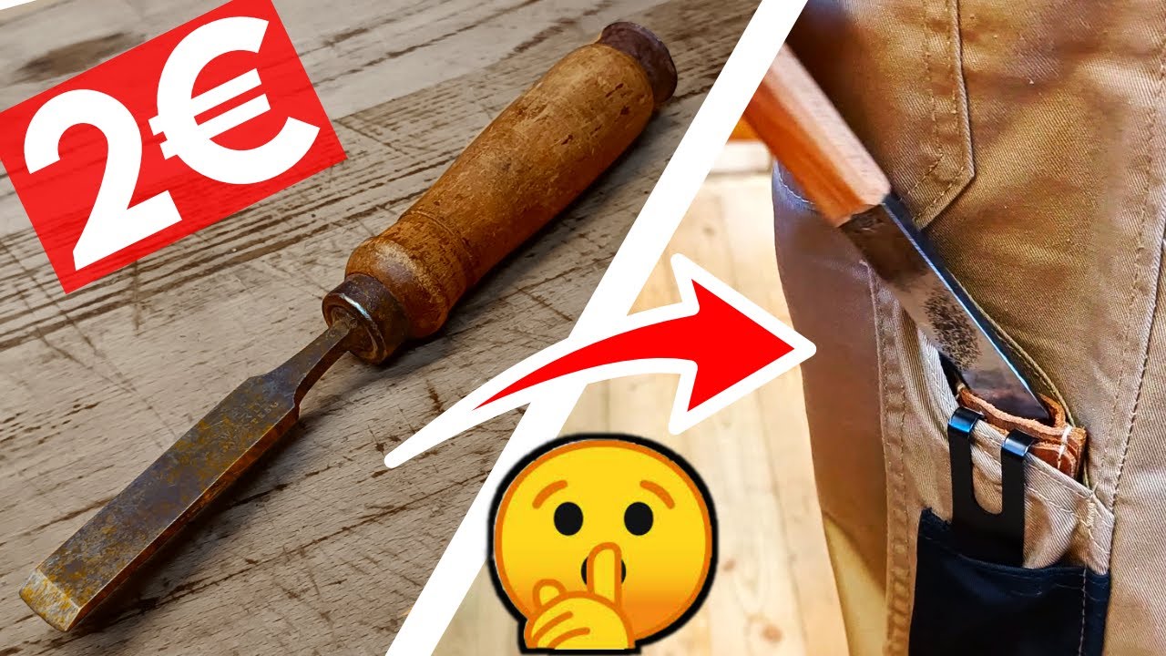 ANTIKES 2€ Stemmeisen RESTORATION | Verwandlung in MINI Stemmeisen + Scheide