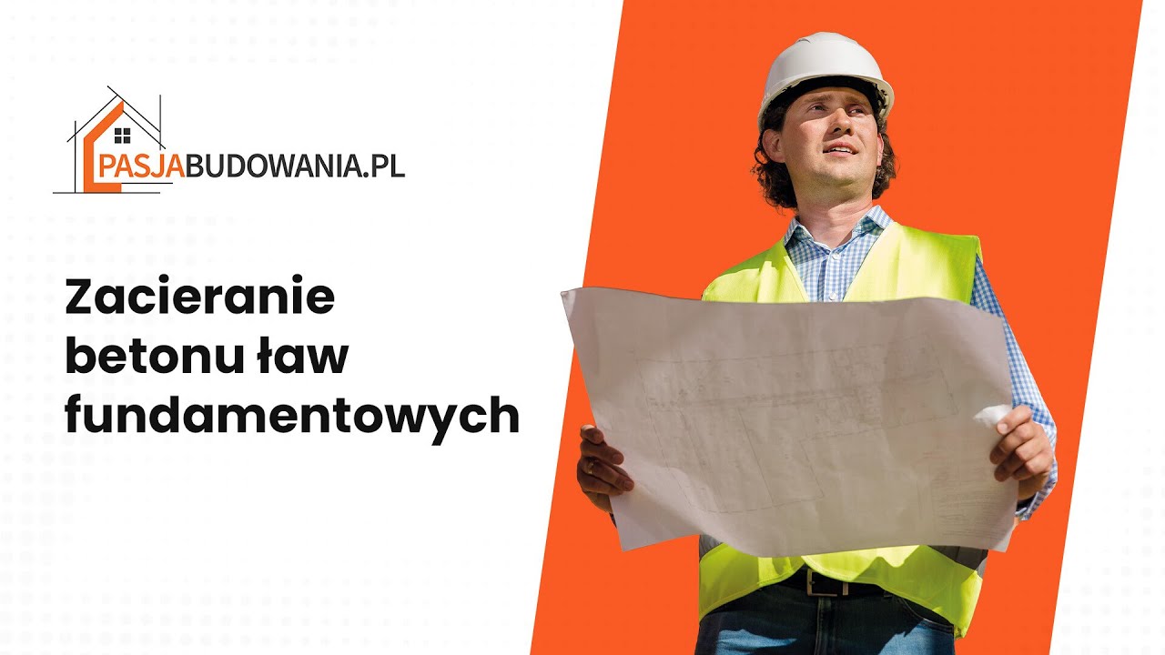 Zacieranie betonu ław fundamentowych. [Budowa domu krok po kroku]
