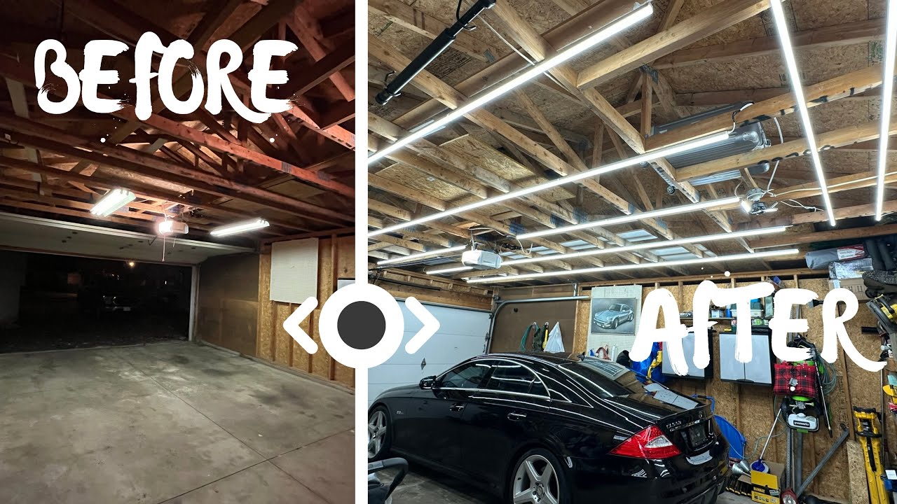 Garage Lighting Suck? Here’s How To Fix It | DIY How To Install 30 Barrina LED Shop Lights
