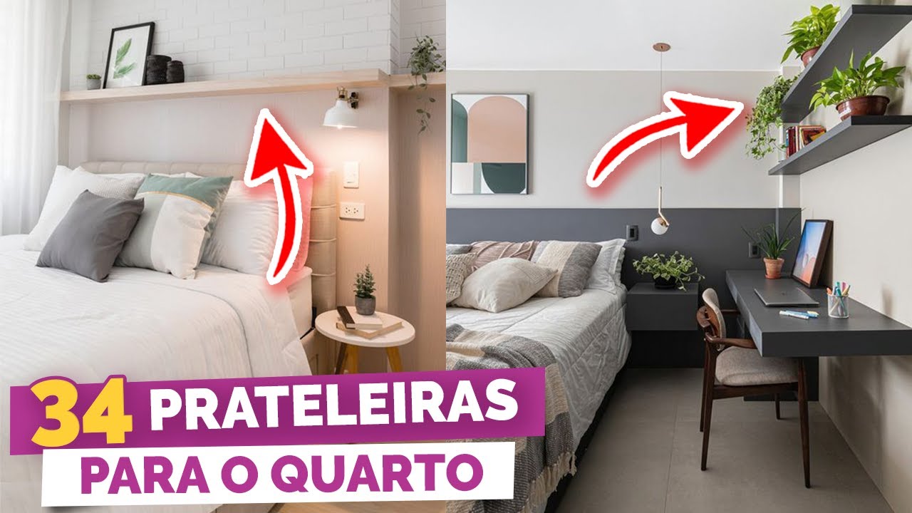 34 PRATELEIRAS PARA UM QUARTO MAIS ESTILOSO| #DicaDaP&acirc;