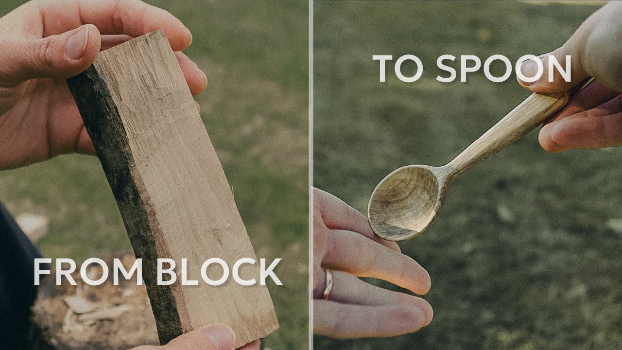 The Most Satisfying Walnut Spoon Carving You’ll See Today ASMR