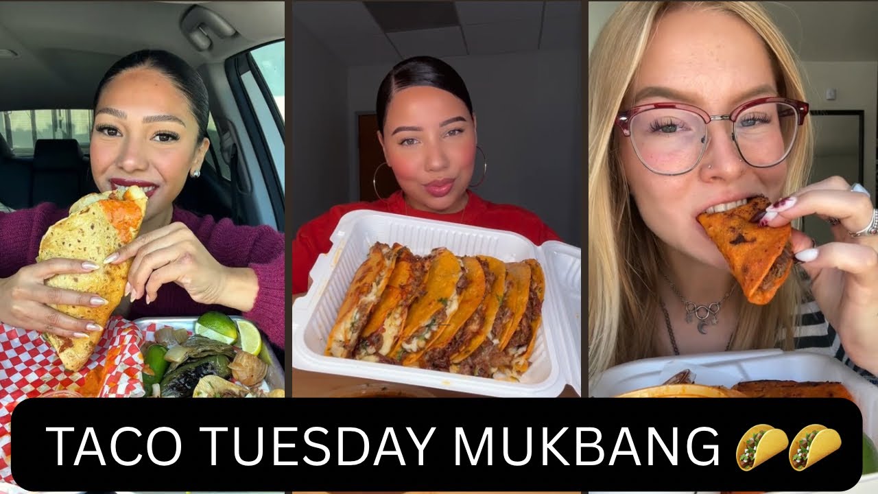 TikTok Taco Mukbangs You Shouldn’t Watch Hungry!🤤🌮 #mukbang #asmr #taco #tiktokmukbang