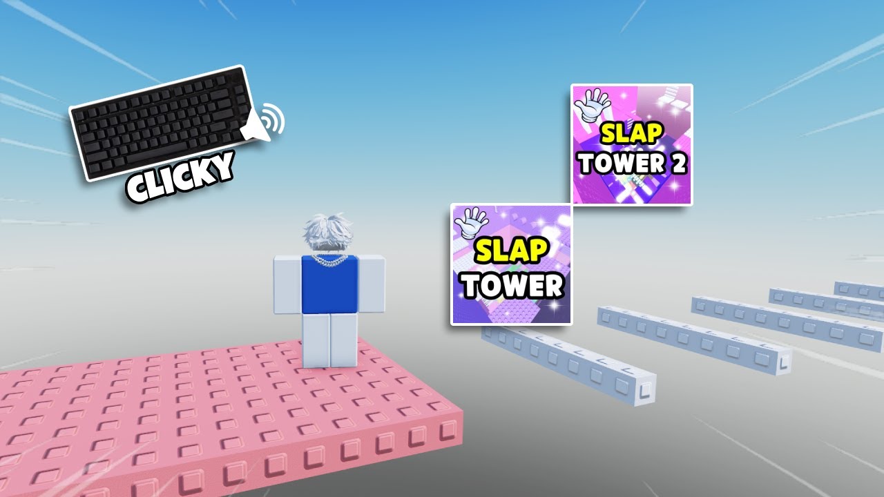 BEATING SLAP TOWER 1 AND SLAP TOWER 2 BUT ITS KEYBOARD ASMR...👋 (KEYBOARD + ASMR)