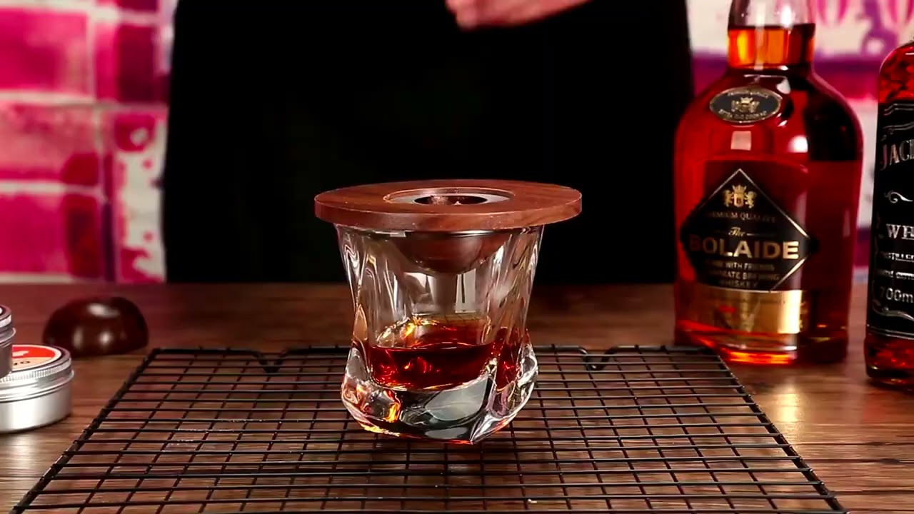 Glass Top Smoker Cocktail Smoker Kit With Wood Chips Bartender Accessories Whiskey Drinks Smoking