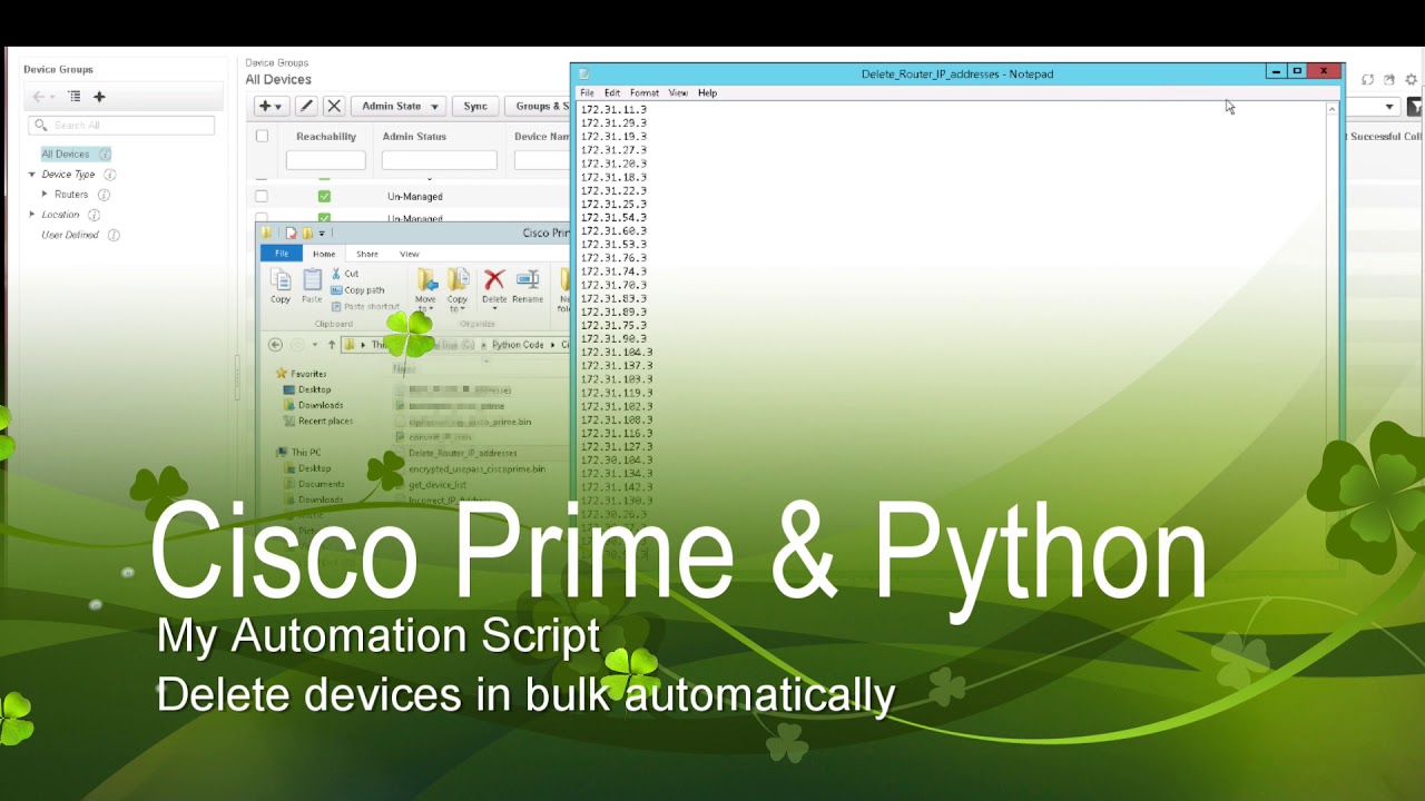 Cisco Prime Automation -  Bulk Import/Remove Devices with Python REST API v.2