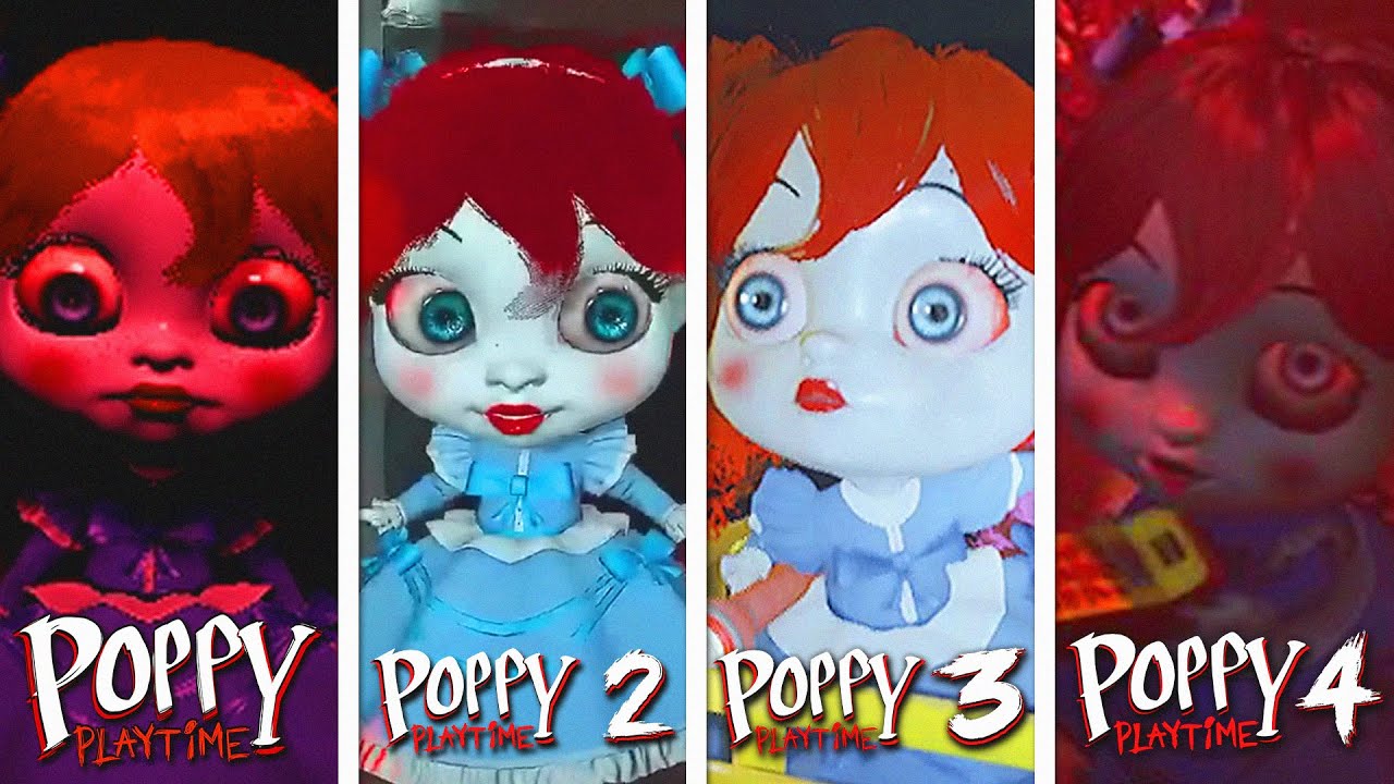 Poppy Evolution - Poppy Playtime: Chapter 1-4 Comparison & ALL Poppy Scenes (Showcase)