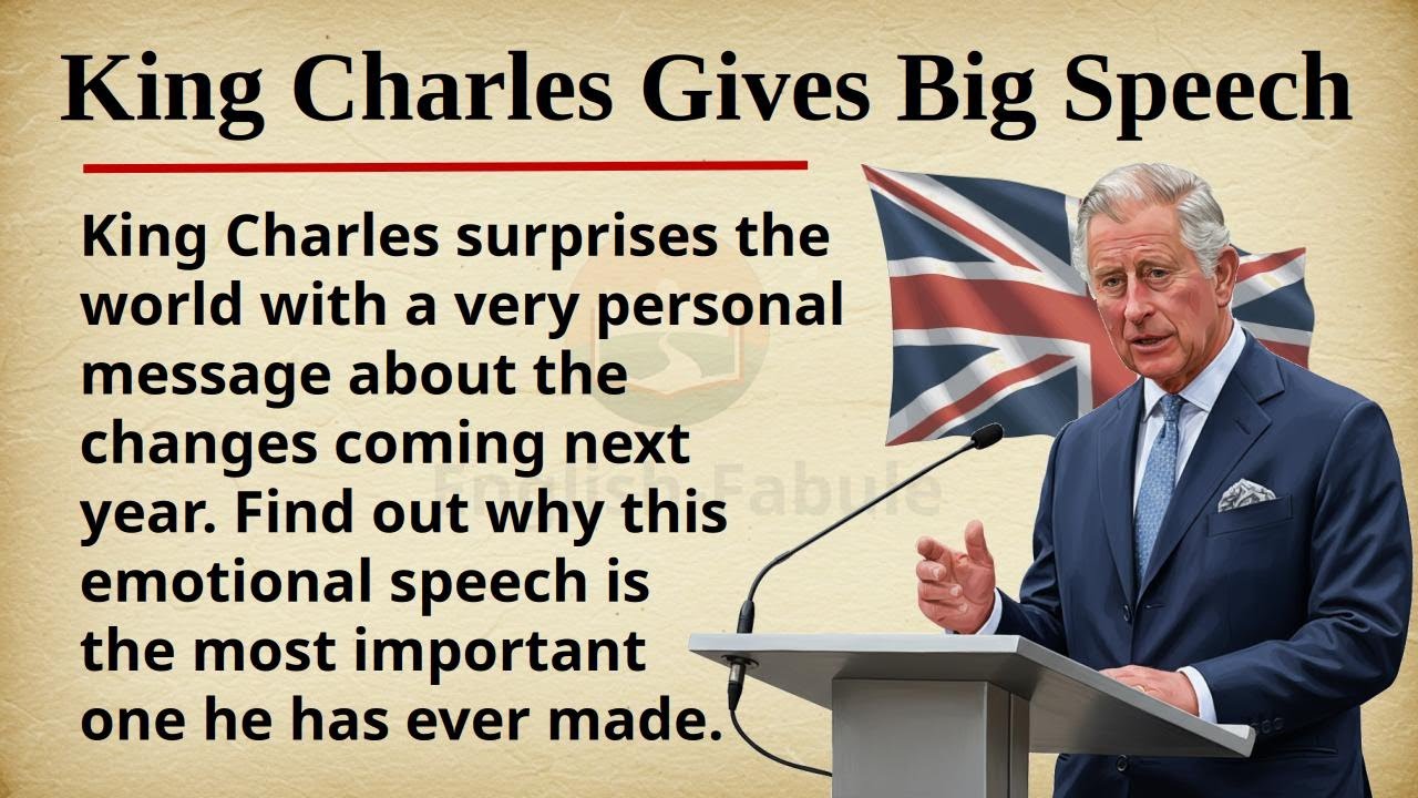 King Charles Gives Big Speech || 👑🗣️ Learn English Through Story Level 2 || Graded Reader 🎧