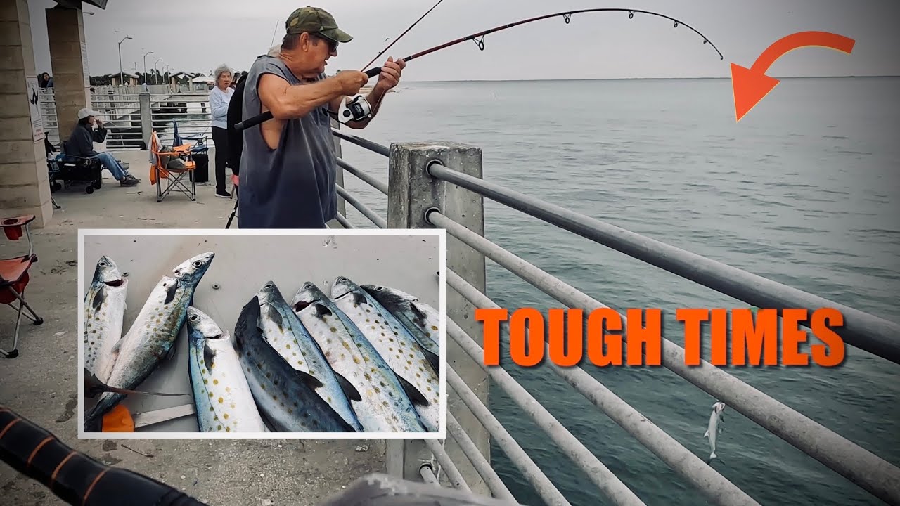 Перевод времени не облегчил нам задачу на пирсе Форт-ДеСото, Флорида ⏰🎣
