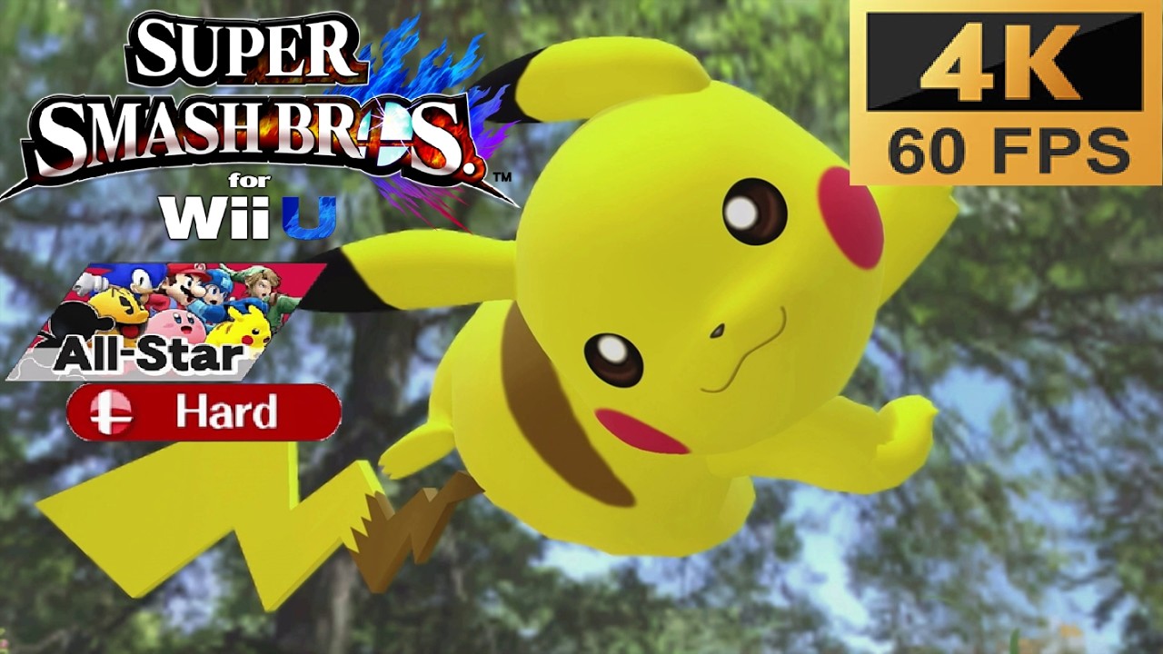 Super Smash Bros. Wii U All Star Mode on Hard with Pikachu [4K 60FS]