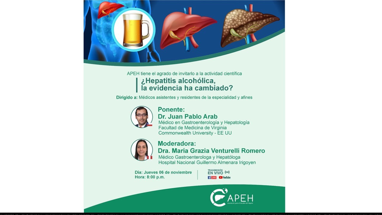Actividad científica: “¿Hepatitis alcohólica, la evidencia ha cambiado?” 🧬