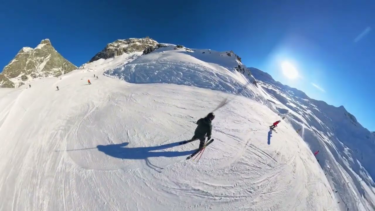 🇮🇹 Cervinia Italy Skiing  2026 🎿 Blue Family Run