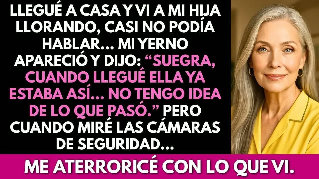 Llegué a casa y vi a mi hija llorando. Mi yerno dijo que no sabía por qué. Cuando miré las cámaras…