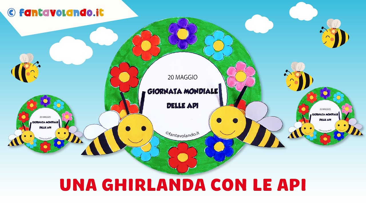 Una ghirlanda con le api
