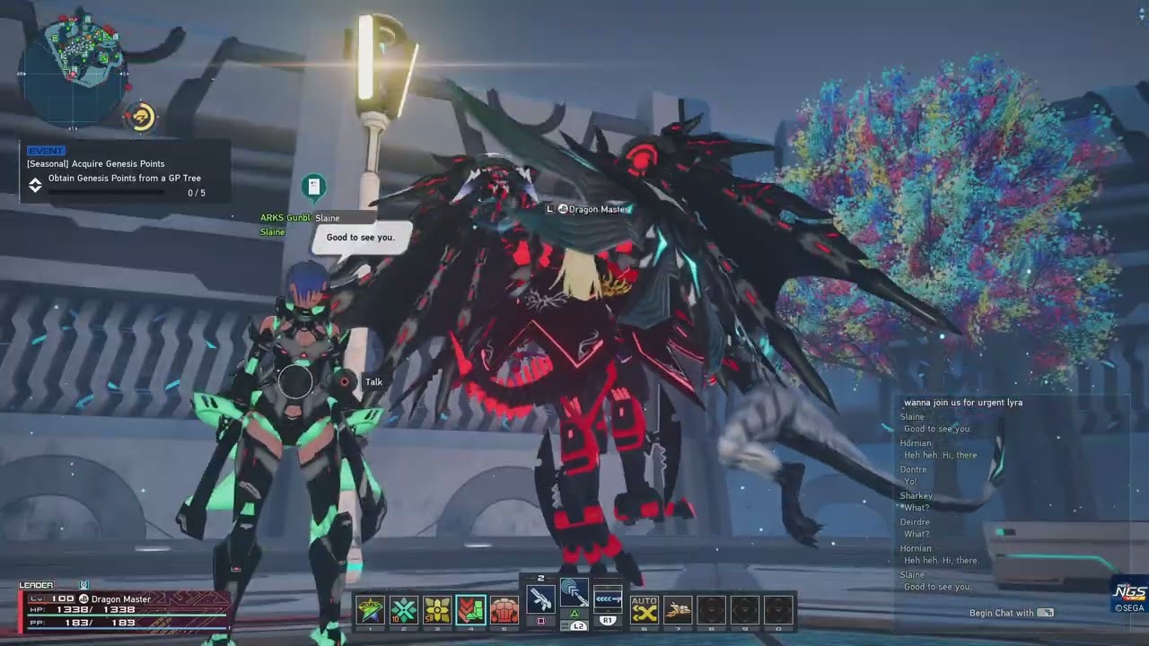 Phantasy Star Online 2 New Genesis fighting Dark Falz Vael