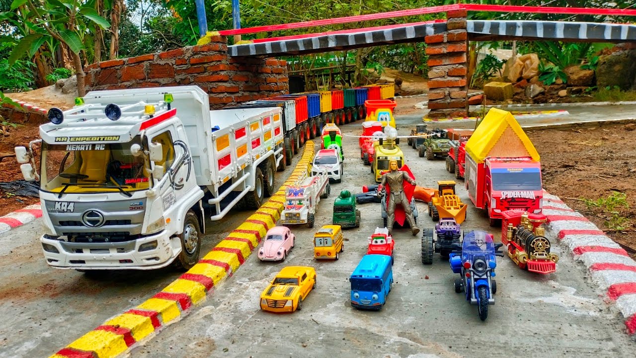 Wow !!! Mobil Truk Rc Tronton Panjang Bongkar Penuh Mobil Mobilan Truk Molen, Truk Pasir